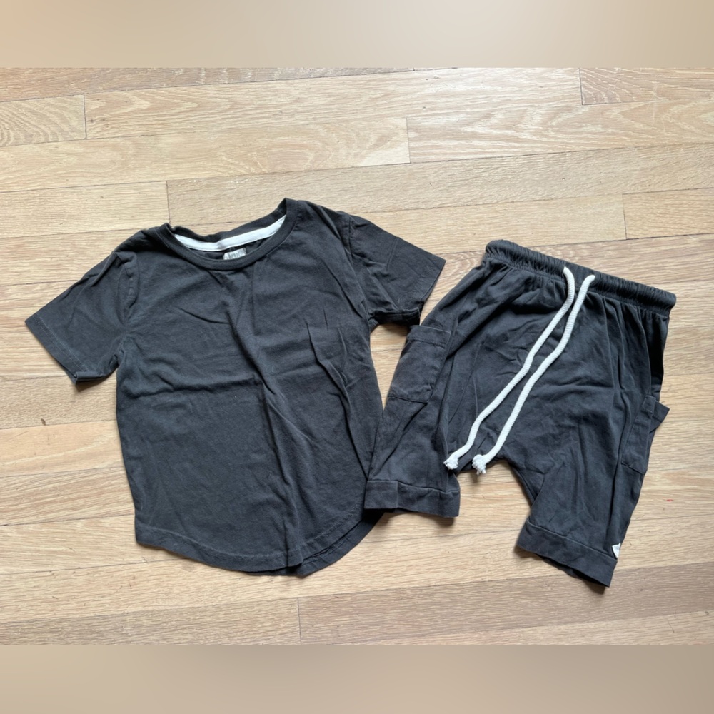 Nui Organics Tiger Tee and Tonk Shorts Set
